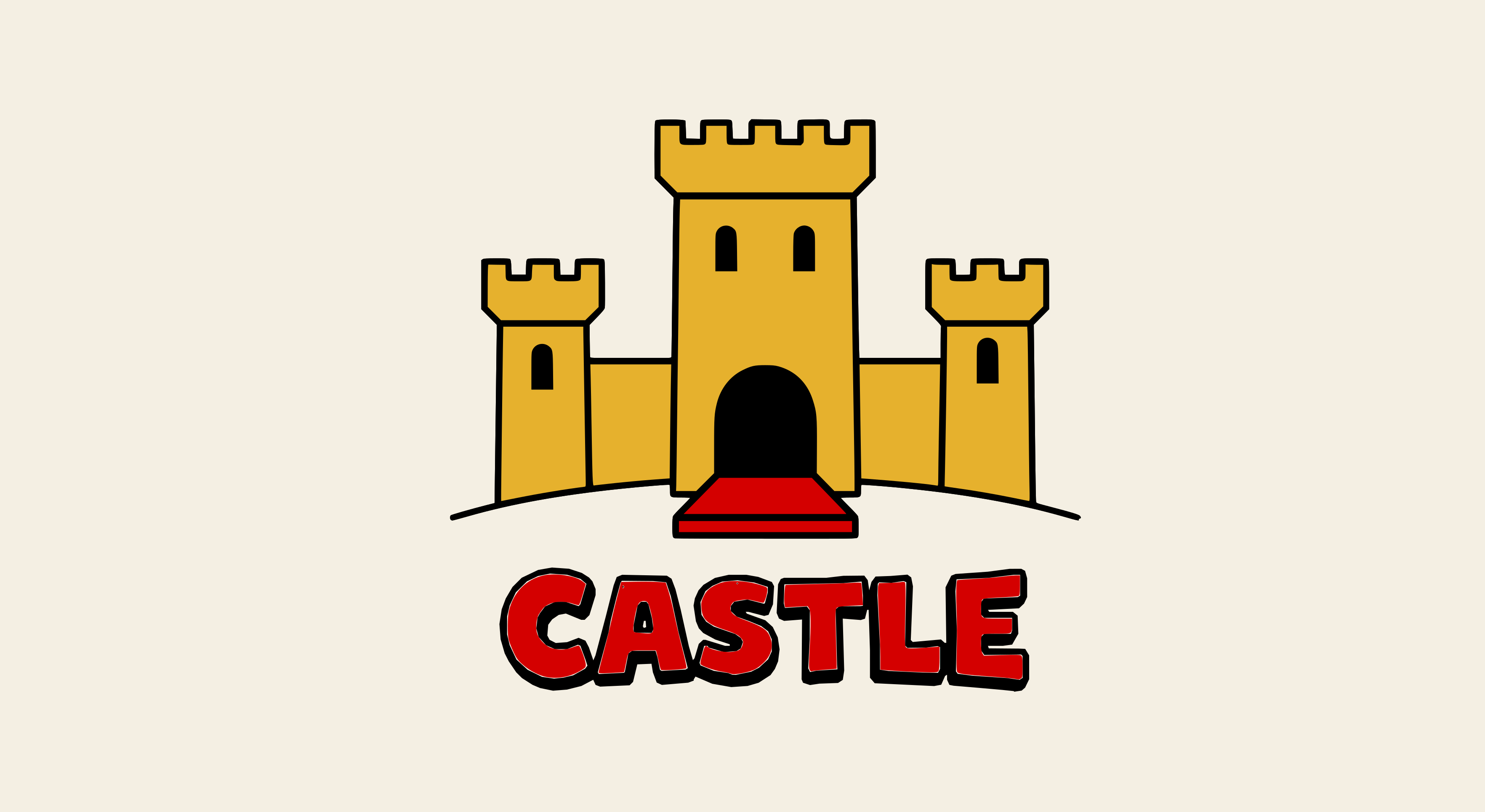 Original cartoon vector art logo of BRKDrip castle theme apparel collection